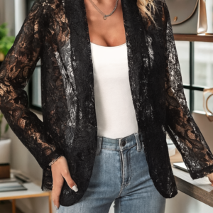 Delicate Lace Overlay Jacket