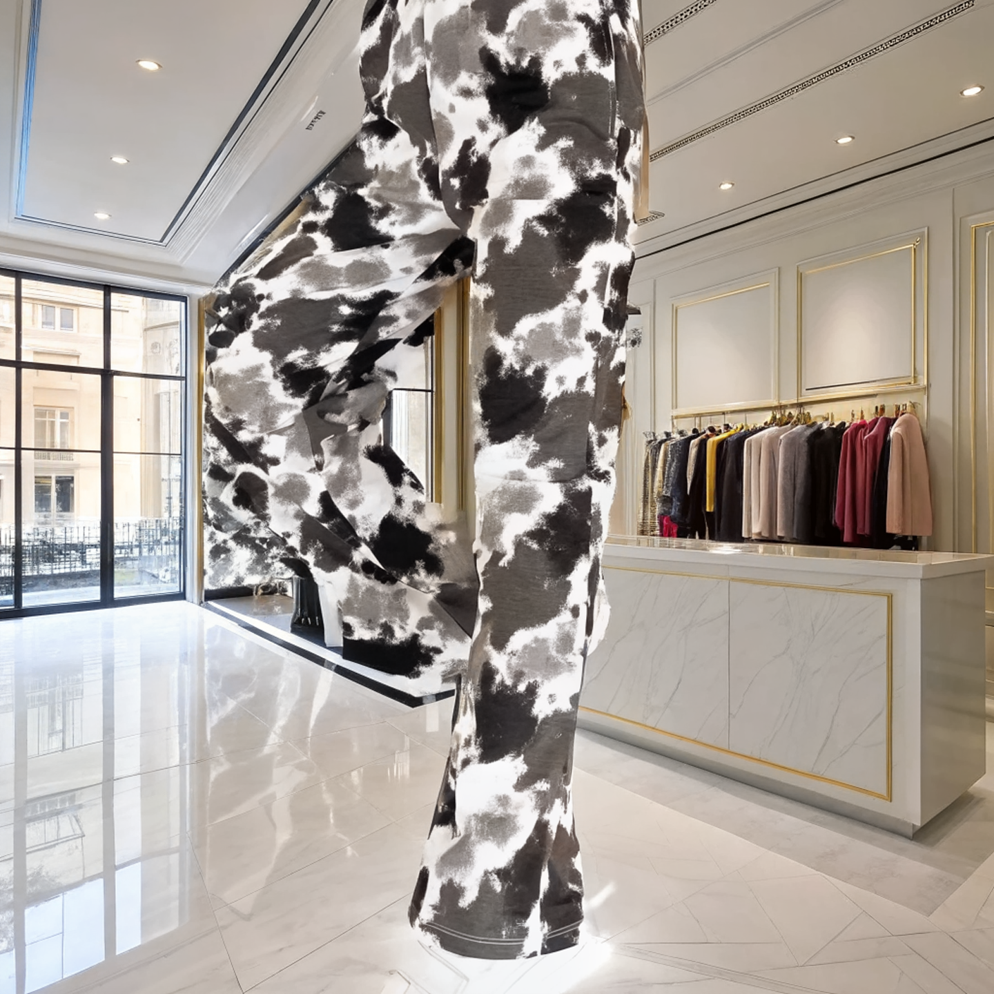 Loose-Fit Straight Cotton Trousers